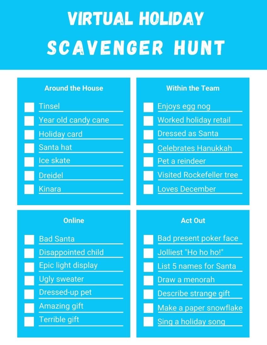 virtual holiday scavenger hunt