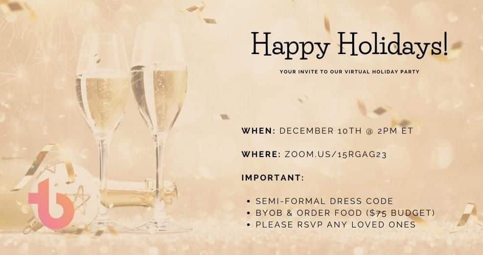 virtual holiday party invitation template #2